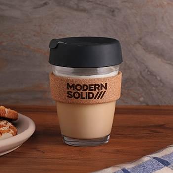 11.8 oz Glass & Cork To-Go Tumbler